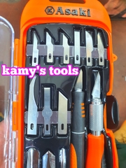 Bộ dao điêu khắc, chạm, trổ, tách, ghép cao cấp 14 chi tiết Asaki Model AK-3960 và Model AK-3961( bán riêng từng bộ)
