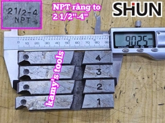 Dao tiện ren ống sắt tráng kẽm Long Shun NPT REN TO 2 1/2-4 inch (76mm-114mm)