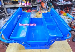 Thùng đồ nghề sắt 3 tầng 5 ngăn thép dày 450x245x190mm