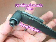 Công cụ chỉnh cò xe máy 2 trong 1 cán dẹt thép đen size vặn đai ốc 9mm, cây chình cò xe máy