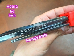 Bộ lục giác dài hệ inch C-mart 9 cây F0016