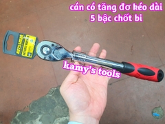 Cần siết tự động 1/2 inch Hotssman 72 răng cán có tăng đơ kéo dài 5 bậc chốt bi