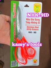 Kéo nguyễn đình cán nhựa dài 9 inch 225mm NHK-9ID thép không rỉ chính hãng nhơn hòa nguyễn đình