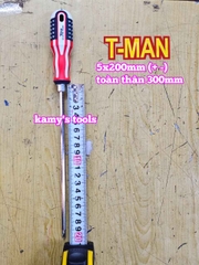 Tua vít 2 đầu bake dẹp T-MAN 5mm dài 100mm 150mm 200mm 5x100mm 5x150mm 5x200mm TMAN-6612-5B100 TMAN-6612-5B150 TMAN-6612-5B200