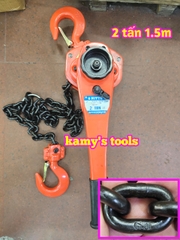 Pa lăng xích lắc tay Nitto 2 tấn 1.5m (1.5 mét) VR-20 cao cấp