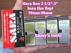 Dao tiện ren ống inox BSPT Rex hiệu Sara 2-3 inch ren ống 76-90mm