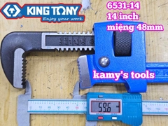 Mỏ lết răng Kingtony 14 inch 350mm 6531-14 mở miệng 48mm