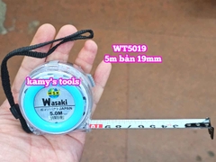 Thước kéo 5m 5mét bản 19mm 25mm WSK Wasaki WT5019 WT5025 2 mặt có lỗ ban TỰ ĐỘNG KHÓA, thước rút 5m thước cuộn 5m