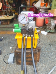 Bơm điện thủy lực HHB-700D3 hoạt động 3 đường ống dầu bơm đạp chân và van gạt