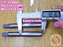 Bộ taro hệ inch tạo ren trong 5/8 inch (15.8mm) Shanghai bước ren thô và mịn 5/8-11 UNC 5/8-18 UNF