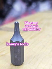 Mũi vít đóng bông sao hoa thị 6 cạnh Kingtony dài 36mm T20 T25 T27 T30 T40 T45 T50 T55 T60 model 1636T