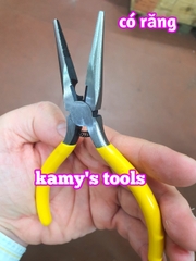 Kìm mũi nhọn có răng và không răng có lò xo 125mm, kìm nhọn