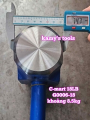 Búa tạ thép đầu lục giác cán cao su C-mart 18LB G0006-18 dài khoảng 900mm