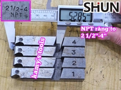 Dao tiện ren ống sắt tráng kẽm Long Shun NPT REN TO 2 1/2-4 inch (76mm-114mm)