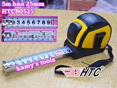 Thước cuộn thước rút thước kéo 5m 5 mét bản 25mm HTC HiLock-25 model HTCB0525 tự động khóa