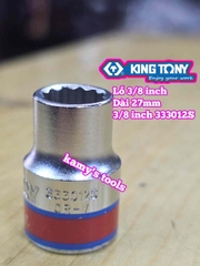 Đầu tuýp trắng 3/8 inch 12 cạnh Kingtony 1/4, 5/16, 3/8, 7/16, 1/2 hệ inch 333008S 333010S 333012S 333014S 333016S