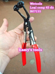 Kìm bóp cổ dê ống bóp kẹp tháo mở quai nhê cổ dê ống nhiên liệu ống nước xe ô tô loại cong 45 độ Wetools B07155