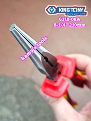 Kìm nhọn cách điện VDE 1000V 8-1/4 inch 210mm Kingtony 6318-08A
