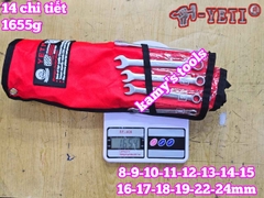 Bộ cờ lê vòng miệng Yeti đầu búa 14 chi tiết 8-24mm YETI-32214A
