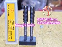 Bộ taro hệ inch tạo ren trong 7/16 inch (11.11mm) Shanghai bước ren thô và mịn 7/16-14 UNC 7/16-20 UNF