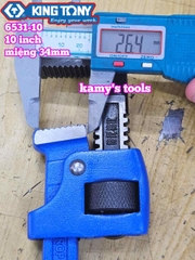 Mỏ lết răng Kingtony 10 inch 250mm 6531-10 mở miệng 34mm