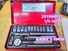 Bộ tuýp 1/4 inch 18 chi tiết Kingtony 2019MR03 4mm-12mm