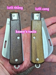 Dao tuốt dây điện, rọc cáp thợ điện, gọt vỏ dây điện, xếp gấp gọn lưỡi cong lưỡi thẳng Wetools EK-7203B và EK-7203A