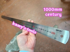 LU-TLA1000mm Thước lá inox 1m 1 mét 100cm 1000mm bản 35mm hệ inch và mét Century