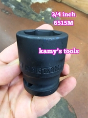 Tuýp 3/4 inch đen ngắn lục giác kingtony dài 50mm 22mm 23mm 24mm 25mm 26mm 651522M 651523M 651524M 651525M 651526M