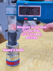 Tuýp lú đầu lục giác lỗ 1/2 inch Kingtony cỡ 3/8 inch 7/16 inch 1/2 inch dài 60mm model 402512S 402514S 402516S