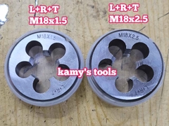 Bàn ren M18x1.5 M18x2.5 L+R+T (LRT) dụng cụ tạo ren ngoài bulong