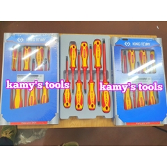 Bộ tua vít 7 cái cách điện 1000V hệ mét Kingtony 30617MR, tô vít cách điện