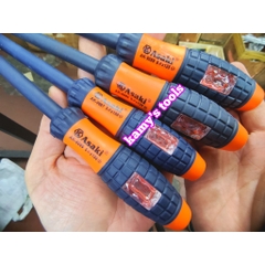 Tua vít bake dẹp cách điện kiêm bút thử điện Asaki AK-0986 AK-9087 5x100mm, tô vít