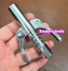 Đầu bơm mỡ bôi trơn kẹp vú mỡ nhanh áp suất cao 2 tai 6 chấu dạng kẹp khóa