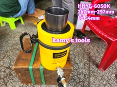 Kích thủy lực có lỗ 60 tấn HHYG-6050K TLP lỗ 54mm hành trình 247mm-297mm xác lớn nặng khoảng 30.2kg