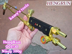 Tay cắt hơi oxy ga mỏ đèn cắt gió đá HengRun G01-30 nặng 380g dài 440mm