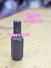 Mũi vít đóng bông sao hoa thị 6 cạnh Kingtony dài 36mm T20 T25 T27 T30 T40 T45 T50 T55 T60 model 1636T