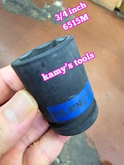 Tuýp 3/4 inch đen ngắn lục giác kingtony dài 50mm 22mm 23mm 24mm 25mm 26mm 651522M 651523M 651524M 651525M 651526M