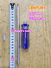 Tua vít 2 đầu cán trong Century PH2 6mm dài 200mm 6x200mm LU-TV2DT-200