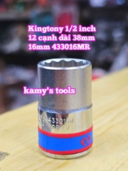 Đầu tuýp khẩu ngắn 1/2 inch Kingtony bông 12 cạnh 13mm 14mm 15mm 16mm 17mm 433013MR 433014MR 433015MR 433016MR 433017MR
