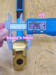 Búa đồng thau đầu lục giác 0.5kg 500g 1LB cán nhựa dài 310mm kamytools BHCP-01