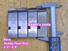 Dao tiện ren ống thép sắt tráng kẽm Asada Piset KSU hiệu Sara 1/2-3/4 inch 21-27mm hệ ren thông dụng BSPT