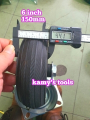 Bánh xe giàn giáo có khóa bánh cao su đặc 6 inch 150mm xoay 360 độ