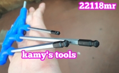 Bộ lục giác bi chữ T 8 chi tiết H2-H10 Kingtony model 22118MR có đế sắt