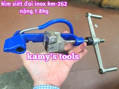 Kìm siết đai inox km-262 kamy tools, dụng cụ rút siết cảo căng dây đai inox tương tự s262 ybico