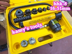 16-51mm Dụng cụ đột lỗ tôn thủy lực TLP HHK-8 khuôn 16mm 20mm 26mm 32mm 39mm 51mm