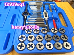 Bộ Taro bàn ren hệ inch 39 chi tiết Kingtony model 12939SQ1, bộ ta rô