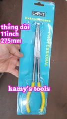 Kìm mỏ nhọn miệng thẳng cong 25 độ cong 45 độ dài 275mm 11 inch 16 inch hiệu LRT