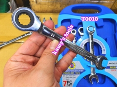 Bộ 7 cờ lê vòng miệng tự động C-mart model T0010 8mm 10mm 12mm 13mm 14mm 17mm 19mm