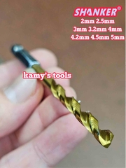 Mũi khoan sắt chuôi lục giác Shanker 2mm 2.5mm 3mm 3.2mm 4mm 4.2mm 4.5mm 5mm